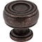Jeffrey Alexander 1-3/16" Diameter Distressed Oil Rubbed Bronze Barrel Bremen 2 Cabinet Knob 127DMAC - alternate 1